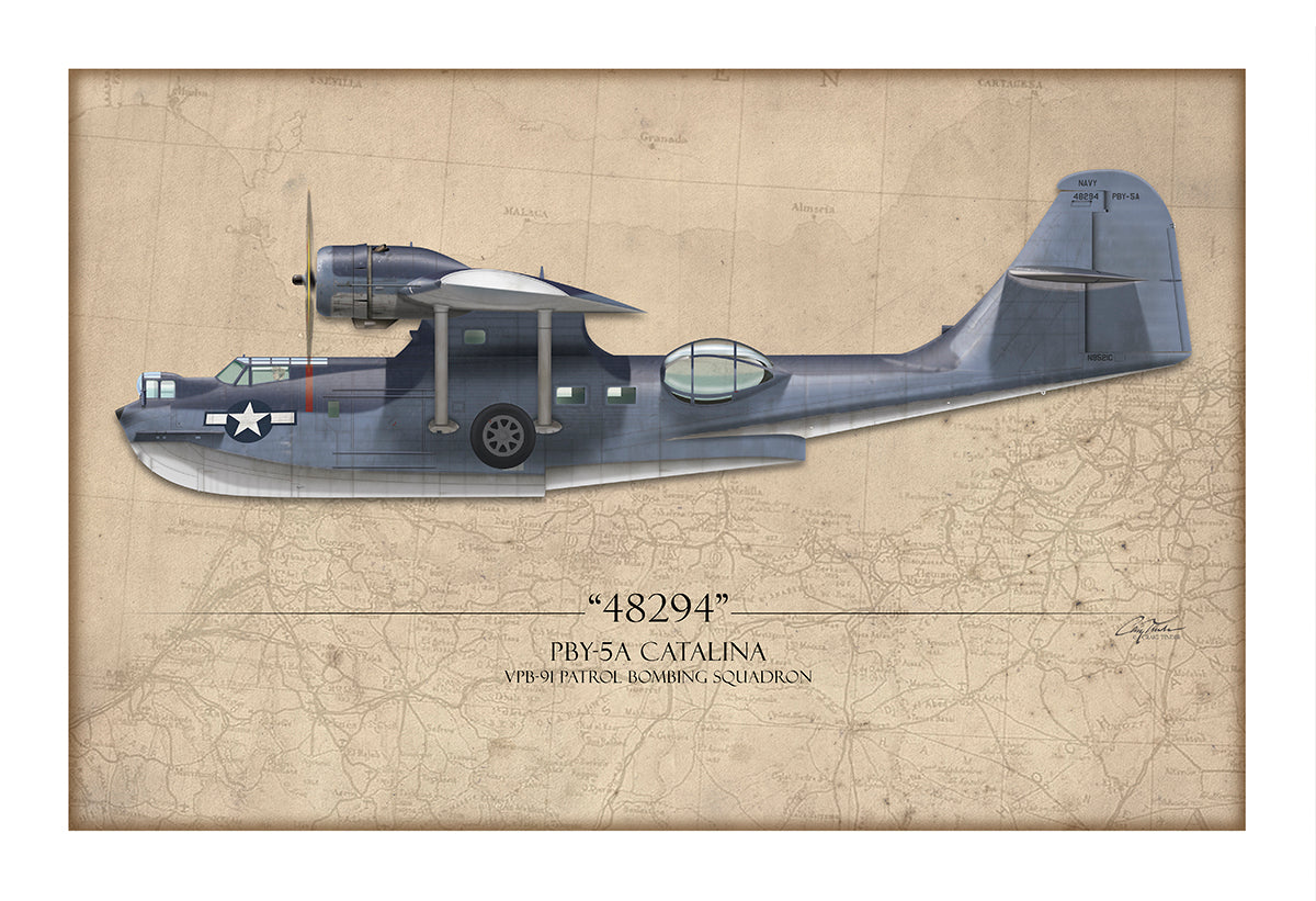 48294 PBY Catalina Aviation Art Print - Profile – Aces In Action: The ...
