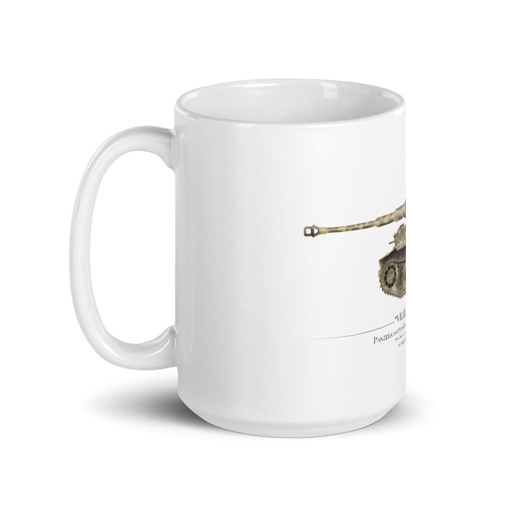 Michael Wittmann Tiger Tank 222 Coffee Mug by Artist Craig Tinder - Aces In Action