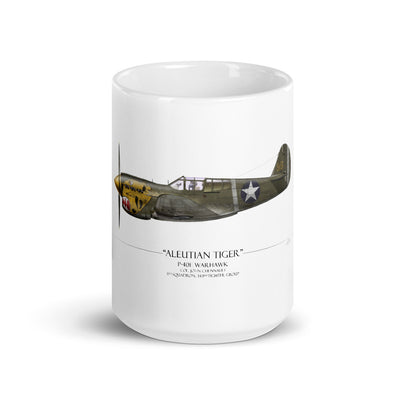 Aleutian Tiger P-40 Warhawk Coffee Mug by Artist Craig Tinder - Aces In Action